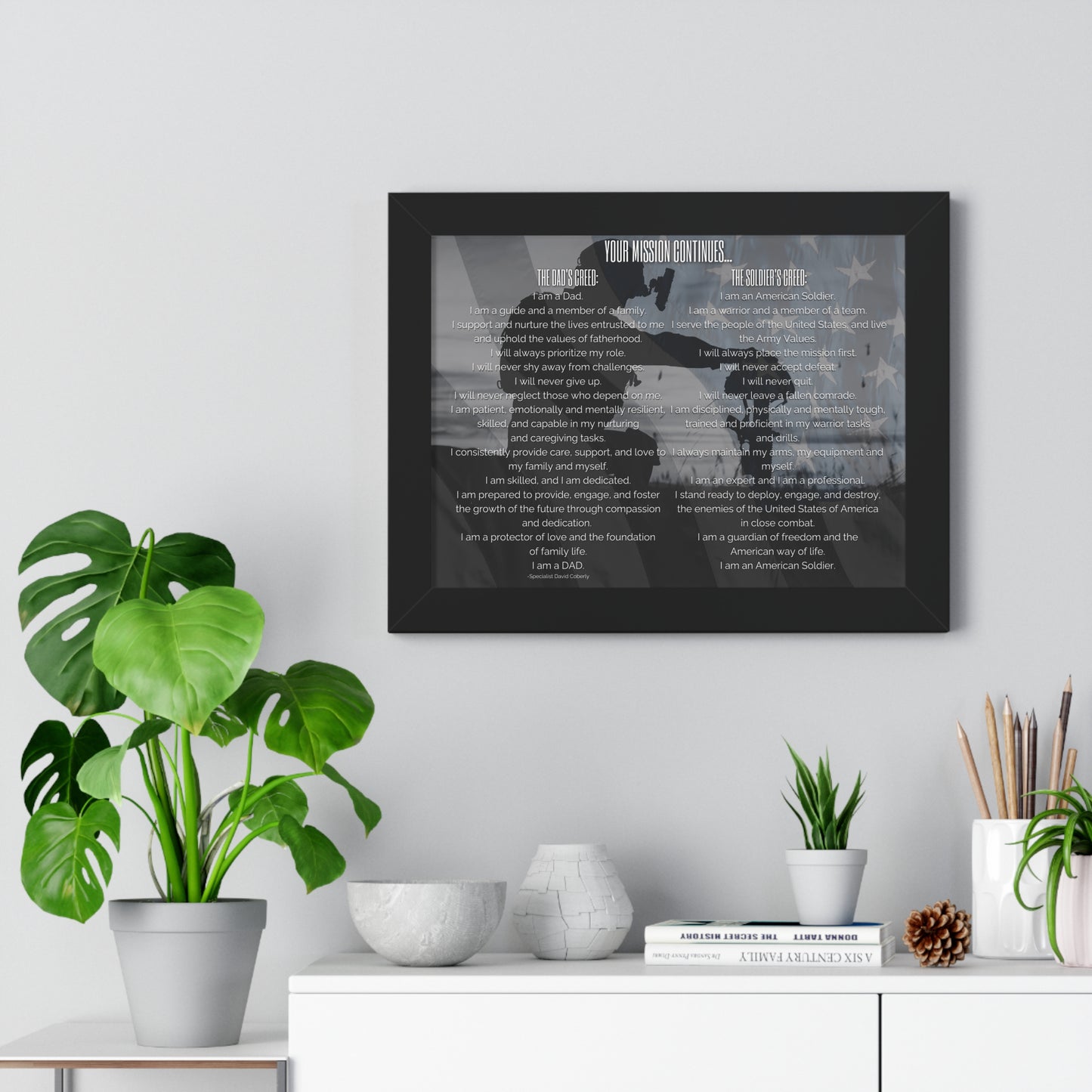 The Dad's Creed Poster – Veteran-Inspired Fatherhood Gift | Military Family Wall Art | Inspirational Home Decor
