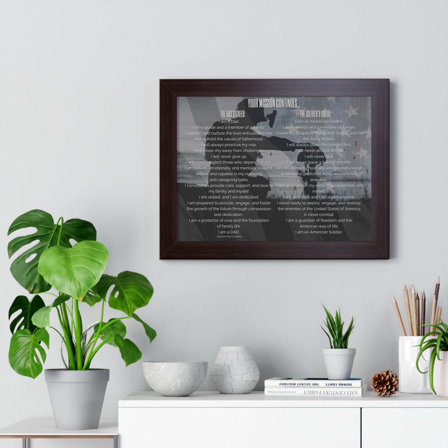 The Dad's Creed Poster – Veteran-Inspired Fatherhood Gift | Military Family Wall Art | Inspirational Home Decor