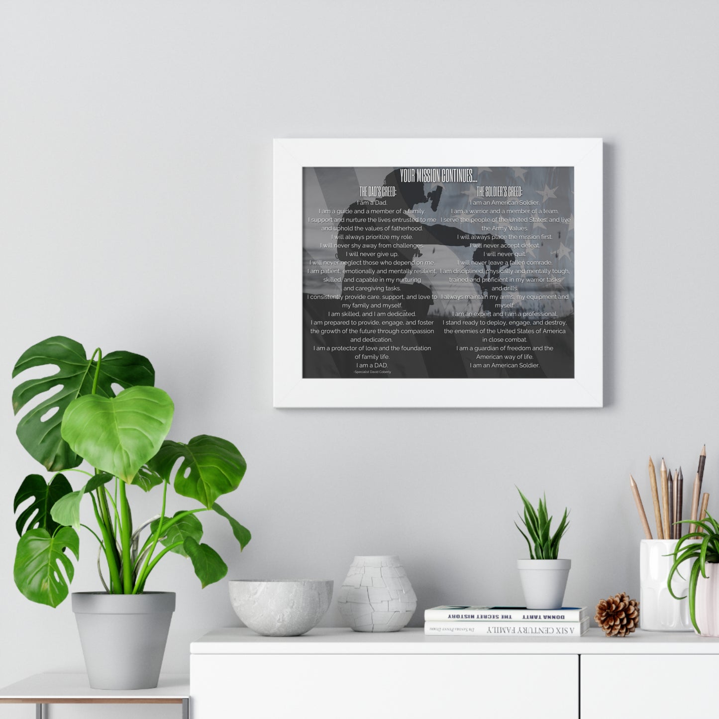 The Dad's Creed Poster – Veteran-Inspired Fatherhood Gift | Military Family Wall Art | Inspirational Home Decor