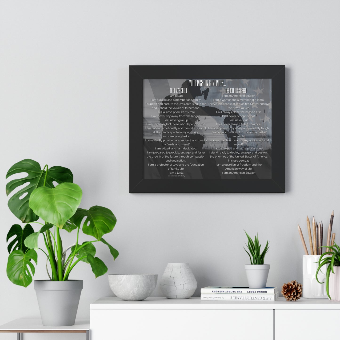 The Dad's Creed Poster – Veteran-Inspired Fatherhood Gift | Military Family Wall Art | Inspirational Home Decor
