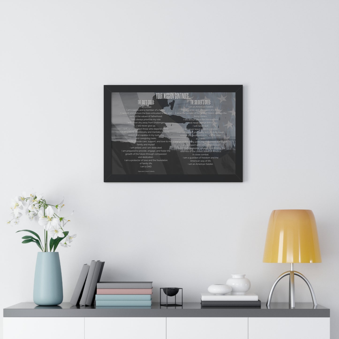 The Dad's Creed Poster – Veteran-Inspired Fatherhood Gift | Military Family Wall Art | Inspirational Home Decor